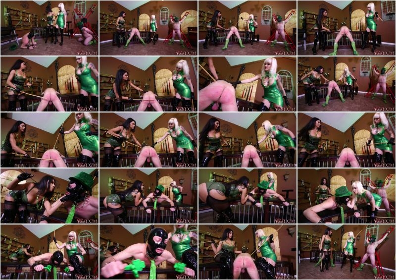 ClubDom – Leprechaun Slaves Are Good For Something. Starring Dahlia Rain and Goddess Tangent  [Ball Busting, ClubDom, caning]